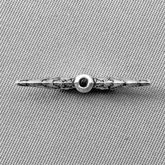 Angel Wing Beads 23x7mm Antique Silver Plated Alloy Q30 Per Pkg