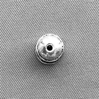 Textured Bullet Bead Caps 7x8mm Antique Silver Plated Alloy Q12 Per Pkg