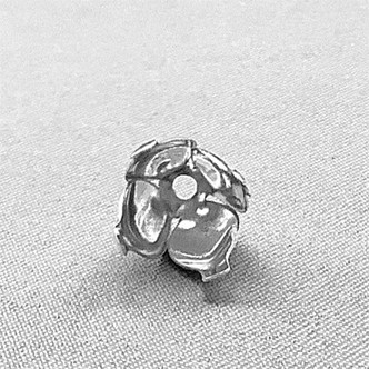 Smooth Flower Petal Cone Bead Caps 12x10mm Antique Silver Plated Iron Q100 Per Pkg