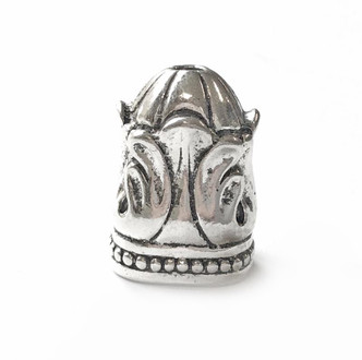 Large Baroque Knife End Tassel Bead Caps 25x18mm Antique Silver Plated Alloy Q4 Per Pkg