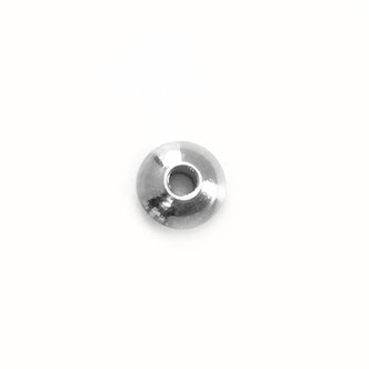 Stainless Steel Silver 6x3mm Smooth Disc Saucer Spacer 1.5mm Hole Beads Q40 per Pkg