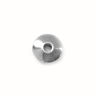 8x3.5mm Saucer Beads Stainless Steel Smooth Disc Spacer 2mm Hole Q30 Per Pkg