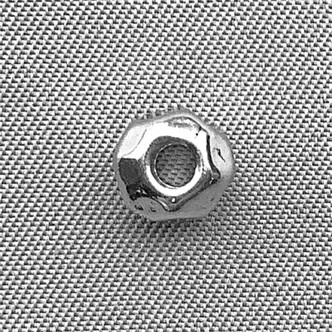 Large Hole Faceted Nugget Beads Antique Silver Plated 6mm Q10 Per Pkg