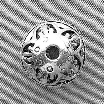 Large Hole Tibetan Style Round Beads 15x14.5mm Antique Silver Plated Alloy Q6 Per Pkg