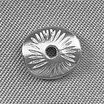 Wavy Oval Spacer Beads 10x9mm Antique Silver Plated Alloy Q50 Per Pkg