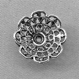 Wide Cone Filigree Bead Caps 18mm Antique Silver Plated Alloy Q24 Per Pkg