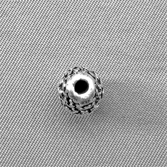 Floral Oval Barrel Beads 13x8mm Antique Silver Plated Alloy Q10 Per Pkg