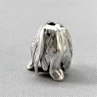 Small Tulip Cone Tassel Bead Caps 12x10mm Antique Silver Plated Brass Q2 Per Pkg