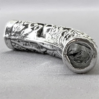 Grape Vine Curved Tube Beads 50x13mm Antique Silver Plated Alloy Q2 Per Pkg