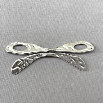 80-69mm BIG Hammered Wing Beads Dragonfly Antique Silver Plated Alloy Q4 Per Pkg