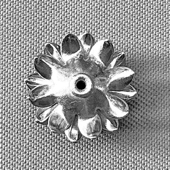 Lotus Flower Bead Caps 11mm Antique Silver Plated Alloy Q24 Per Pkg