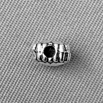 Tiny Dotted Heart Beads 5x6x4mm Antique Silver Plated Alloy Q100 Per Pkg