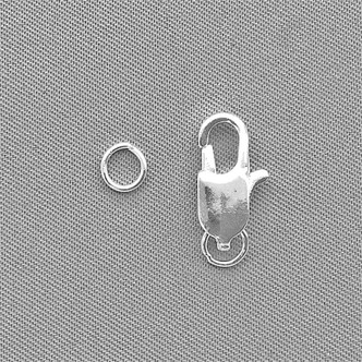 Shiny Silver Plated Lead & Nickel Free Brass 22x6.5mm Lobster Claw Clasps Q12 per Pkg