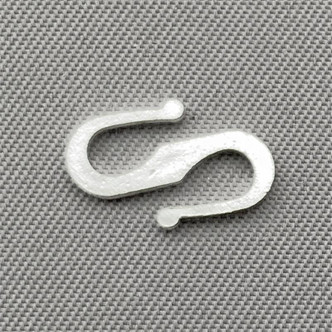 Double Hook Clasps 12x7mm Shiny Silver Plated Alloy Q30 Per Pkg