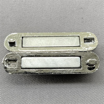 Magnetic 5 Loop Bar Rectangle Clasps 33x17x7.5mm Platinum Plated Alloy Q2 Per Pkg
