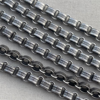 Book Chain Vintage Style Decorative Antique Silver Per Foot