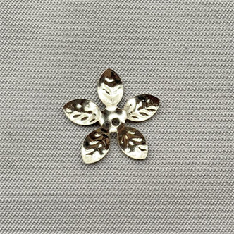 Flower Blossom Filigree 15mm Antique Silver Plated Alloy Q200 per Pkg