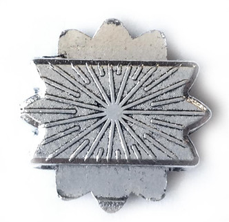 Antique Silver Plated 16x16mm Sunflower Large Hole Leather Slider Bead Q20 Per Pkg