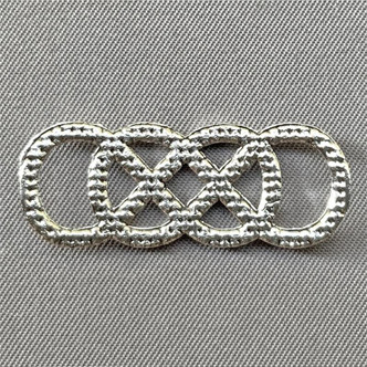 Infinity Lattice 2 Loop Links 33x13mm Antique Silver Plated Alloy Q10 Per Pkg