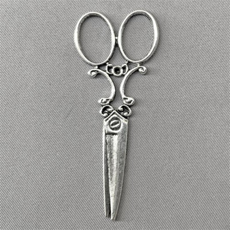 Victorian Scissors Pendants 60x25mm Antique Silver Plated Q6 per Pkg