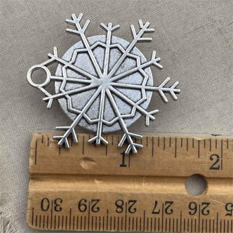 One Of A Kind Blue Snowflake Pendant Glass Handmade Christmas Per Pc