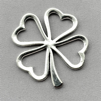 Four Leaf Clover Charms Links 31x29mm Antique Silver Plated Alloy Q10 per Pkg