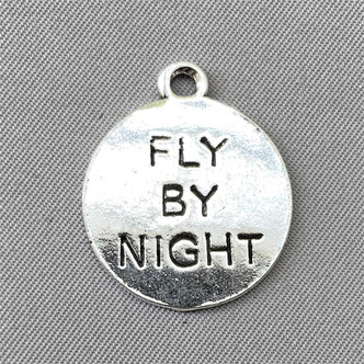 Fly By Night Bat Charms 23x20mm Antique Silver Plated Alloy Q6 per Pkg