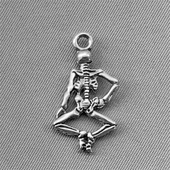 Dancing Skeleton Small Charms 25x13mm Antique Silver Plated Alloy Q6 Per Pkg