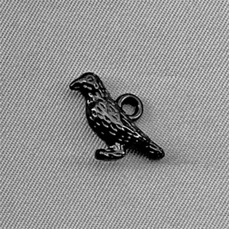 Crow Charms 10x16mm Black Enameled Antique Silver Plated Alloy Q6 Per Pkg