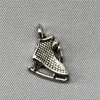 Small Ice Skate Charms 12x10mm Antique Silver Plated Alloy Q6 Per Pkg