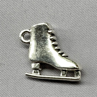 Large Ice Skate Charms 18x20mm Antique Silver Plated Alloy Q6 Per Pkg