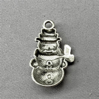 Large Snowman Charms 25x15mm Antique Silver Plated Alloy Q6 Per Pkg