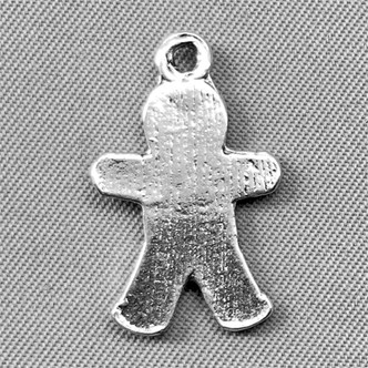 Gingerbread Man Cookie Charms 21x13mm Antique Silver Plated Alloy Q6 Per Pkg