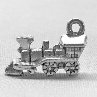 Toy Train Locomotive Charms 12x19mm Antique Silver Plated Alloy Q6 Per Pkg