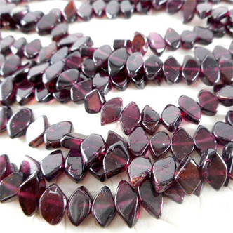 Garnet Small Flat Chip Semi Precious Stone Beads Per Strand