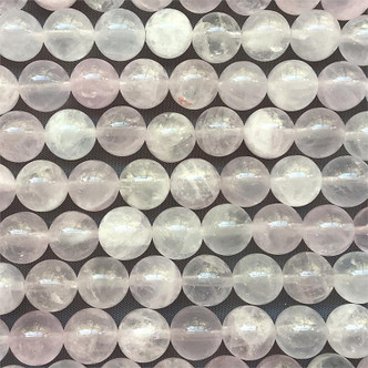 Rose Quartz 10mm Round Ball Semi-Precious Beads per Strand