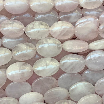 Rose Quartz 19x15mm Oval Semi-Precious Beads per Strand