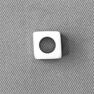 Red White Heart Letter Block Cube 6.5mm Acrylic Q100 Beads Per Pkg