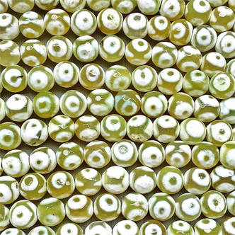 Tibetan Dzi Lemon Agate 8mm Faceted Round Ball Semi Precious Stone Beads per Strand
