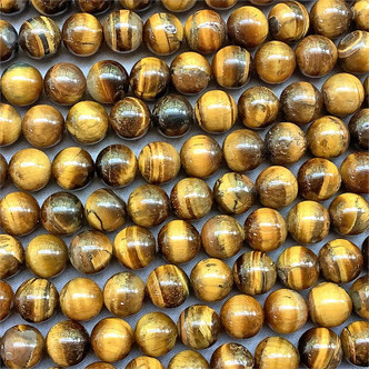 Tiger's Eye 10mm Smooth Round Ball Semi Precious Beads per Strand