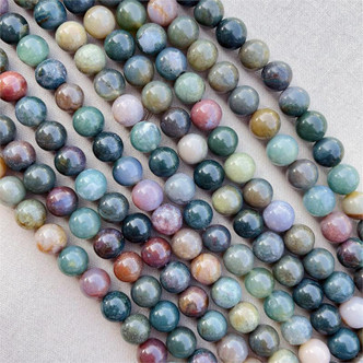 Fancy Jasper 10mm Round Stone Semi Precious Beads Per Strand