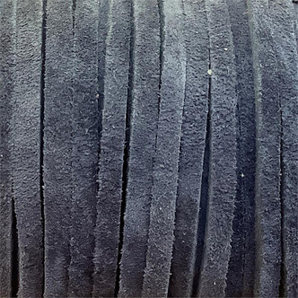 Cadet Blue 2.5mm Thick Dyed Flat Suede Lace Leather Jewelry Cord per Foot