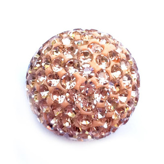 Tan Clay Copper Alloy 16mm Crystal Rhinestone Harmony Chime Beads for Aromatherapy Wish Locket Pendants Q1 per Pkg