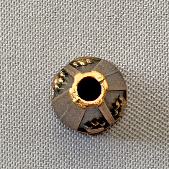 Dotted Cone Bead Caps 12x8mm Antique Copper Plated Alloy Q50 Per Pkg
