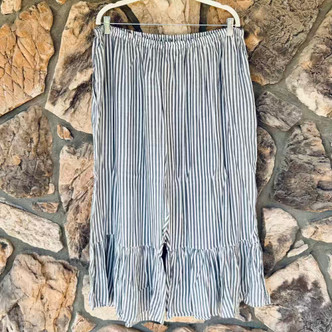 Grove Stripe Pant White Black Bloomers Ruffled April Cornell