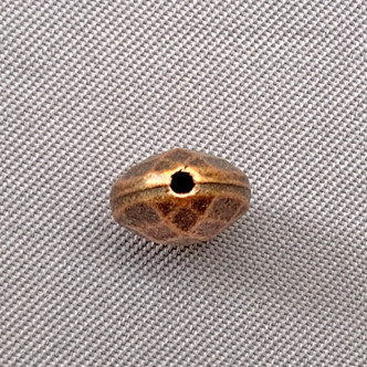 Faceted Oval Beads 10x8mm Antique Copper Plated Alloy Q30 Per Pkg