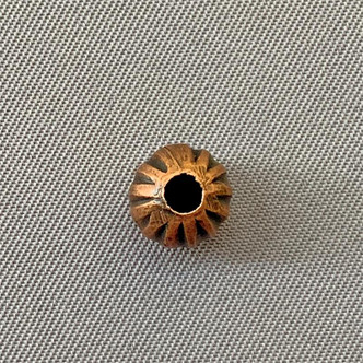 Corrugated Round Ball 8mm Antique Copper Plated Alloy Q50 Beads Per Pkg