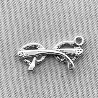 Fashion Glasses Sunglasses Charms 10x20mm Antique Silver Plated Alloy Q6 Per Pkg