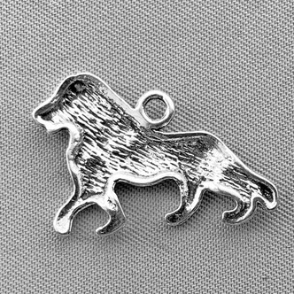 Lion Charms 16x25mm Antique Silver Plated Alloy Q6 Per Pkg