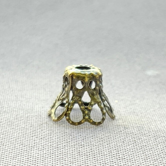 Copy of Filigree Cone Bead Caps 8x6mm Antique Brass Plated Alloy Q150 Per Pkg